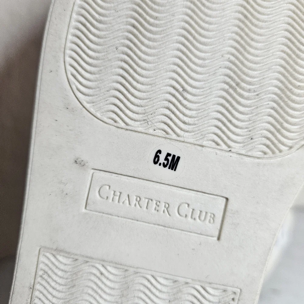 Charter Club Palmer Black Lace Up Sneakers Sz 6.5